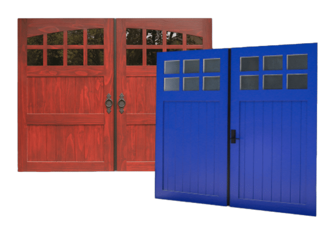 traditional swing garage door