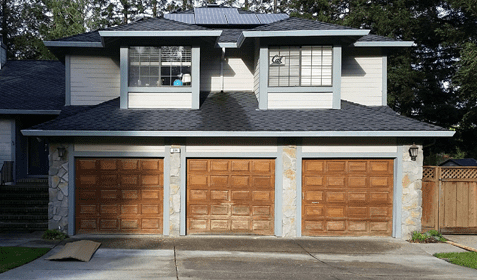 short panel traditional steel garage door