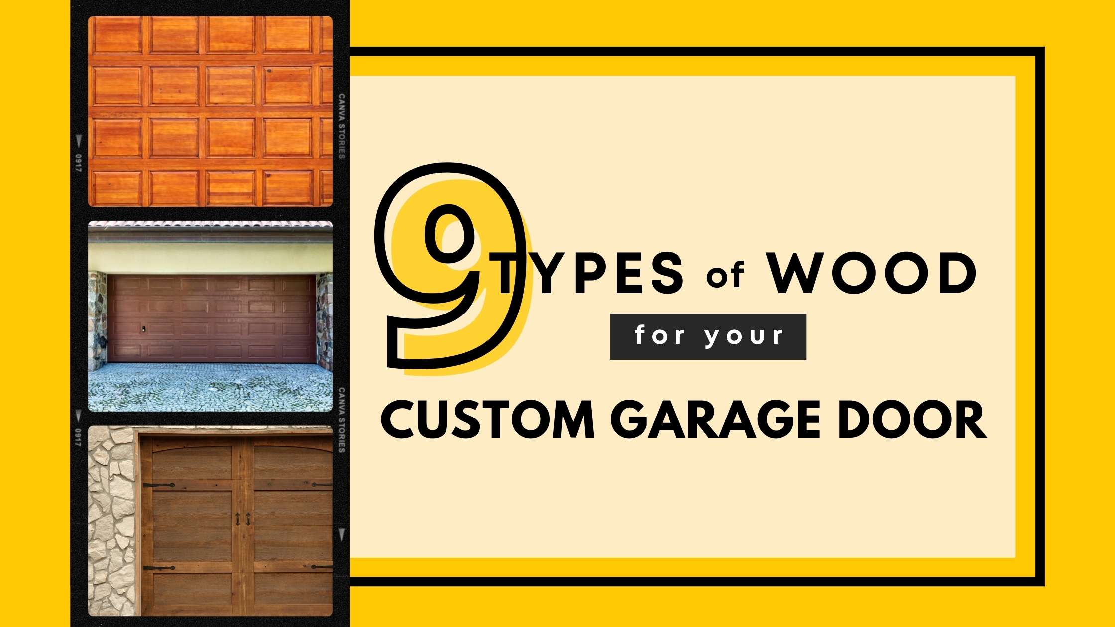 types of wood for garage doors