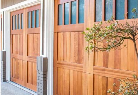 custom wood garage door