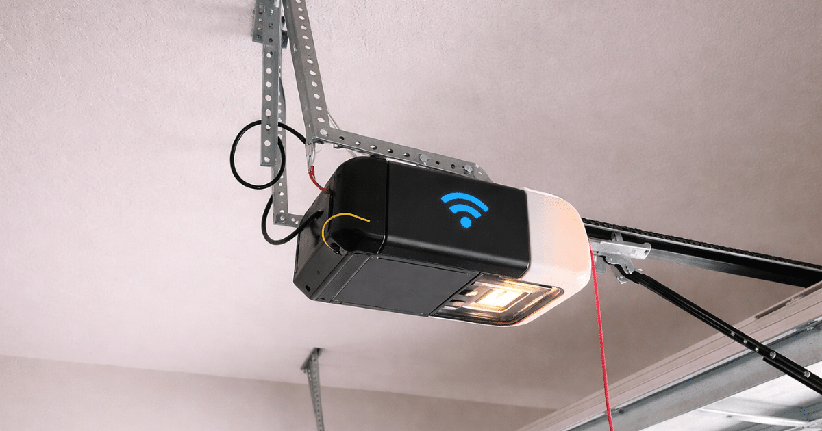 smart garage door opener in Austin residential garage